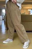 Mercer Soft Twill Barrel Leg Pant Caramel 